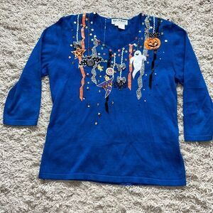 Vintage Halloween Themed Sweater By Jack B Quick Women’s Large EUC